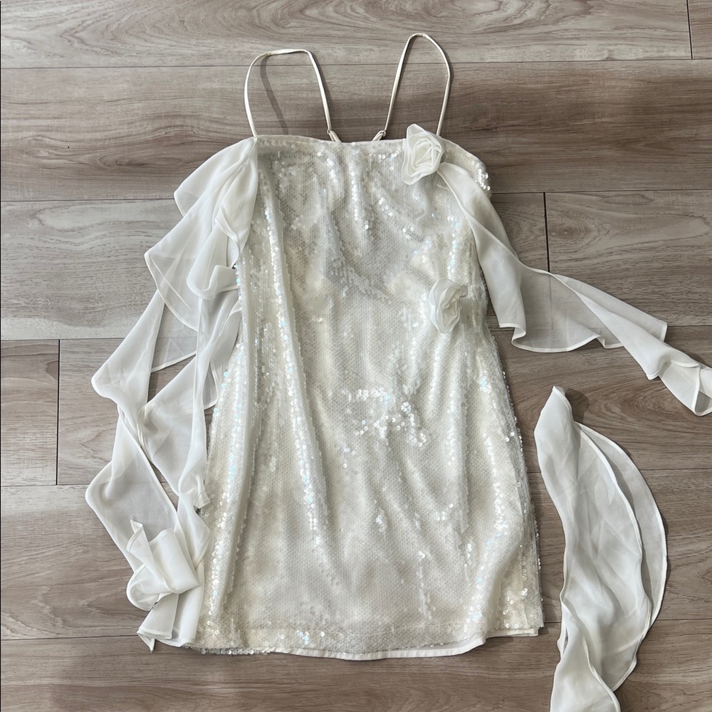 12th Tribe Starlit Mini White Dress